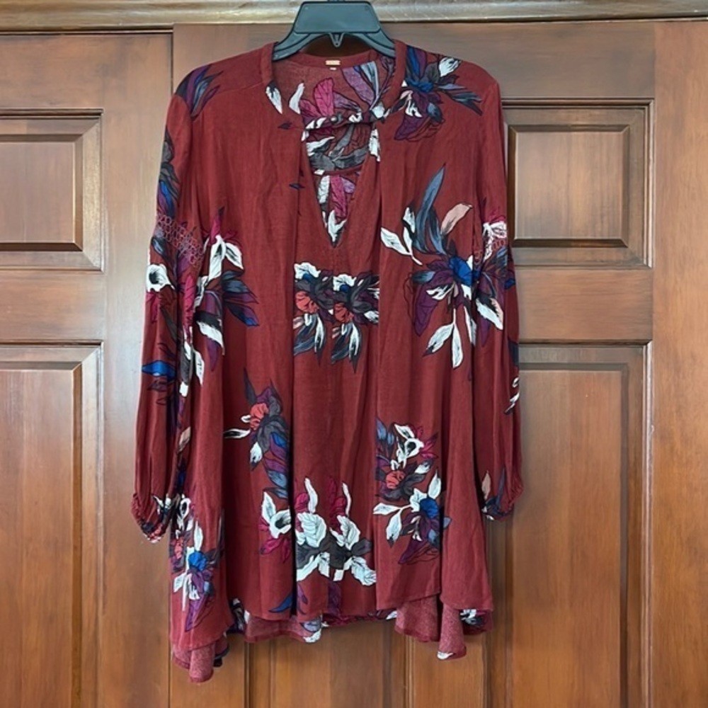 Free people floral swing tunic/mini dress small